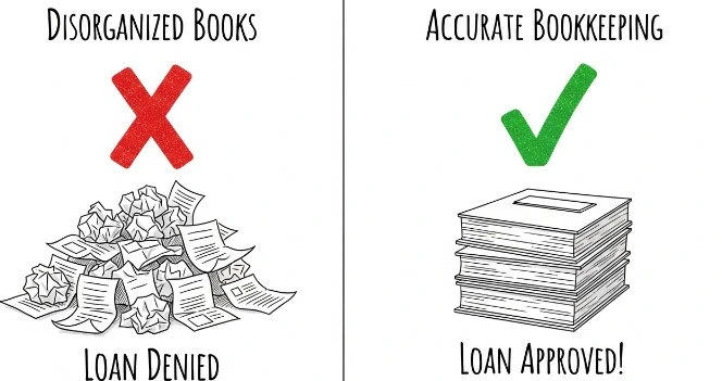 Accurate bookkeeping improving business loan approval rates
