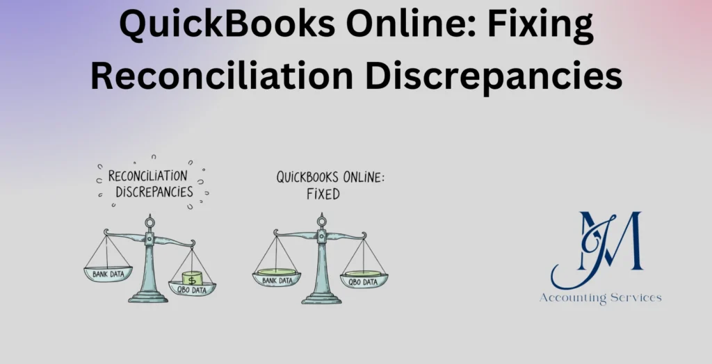 Fixing reconciliation errors in QuickBooks Online